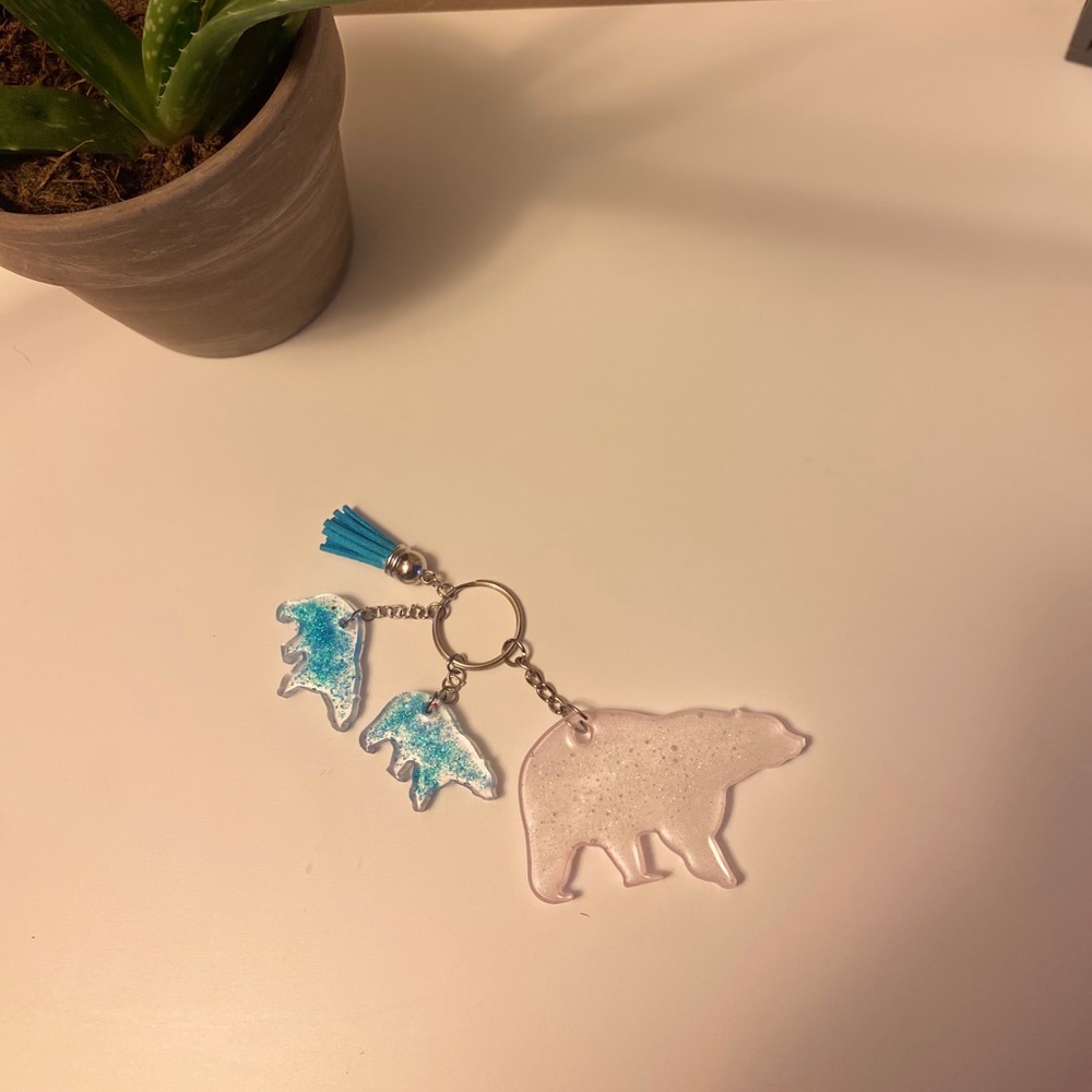 Momma bear keychain
